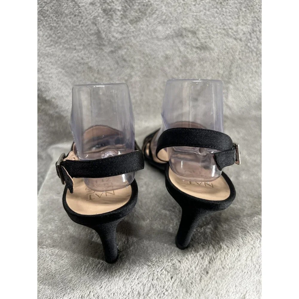 Naturalizer Taimi Strappy Mid Heel Slingback Dress Sandals Black 10 M D120 - Picture 8 of 8